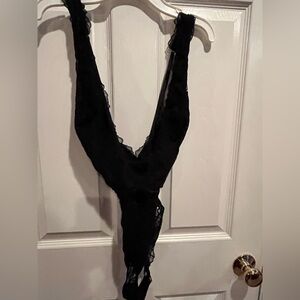 Victoria’s Secret black lace lingerie. Size L